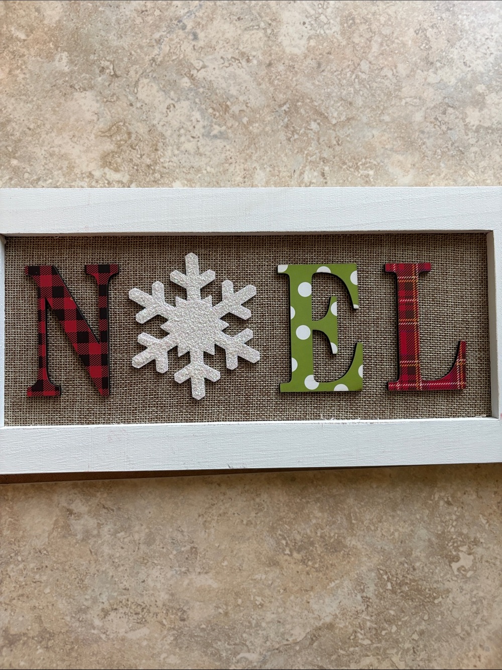 NOEL Holiday Wall Sign - Multi Color